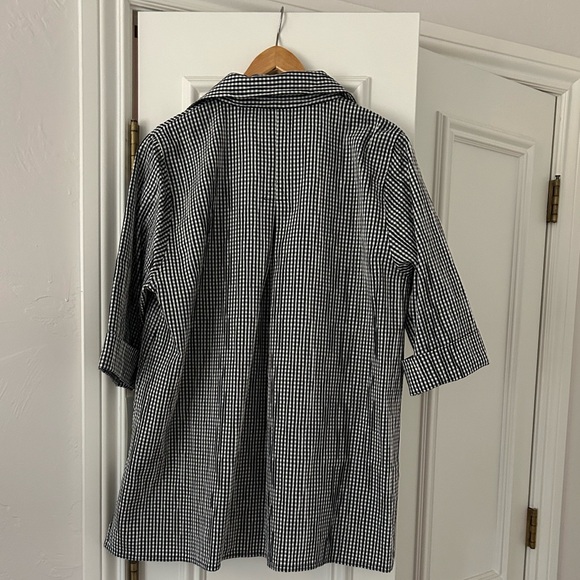 Caroline Rose Black and White Blouse - Picture 2 of 6